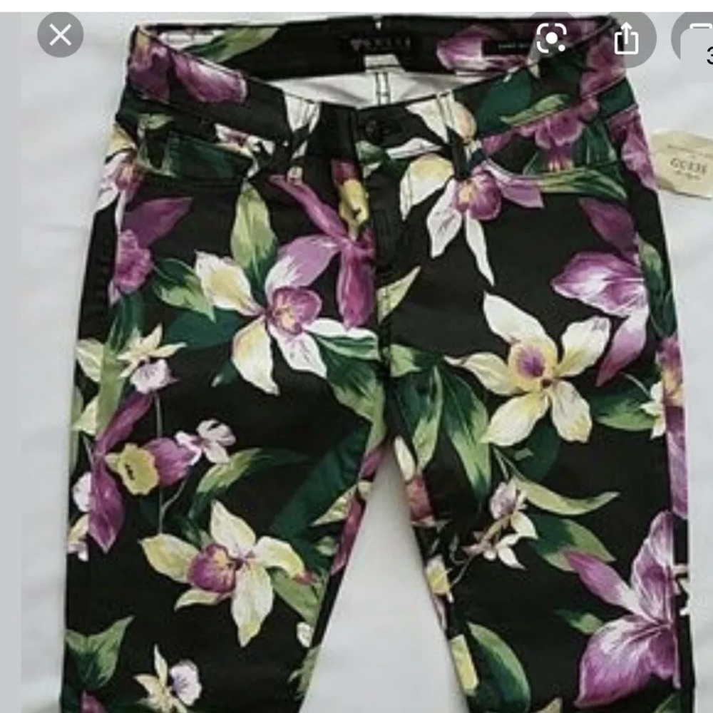 New Guess Kate Tropical Floral Stretch Curve 32 L - Picture 3 of 7